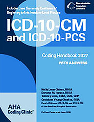 ICD-10-CM and ICD-10-PCS Coding Handbook 2027 With Answers Book Cover